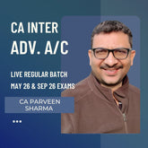 CA Inter May 26 & Sep 26 | Adv. Accounts by CA Parveen Sharma | LIVE Regular Batch